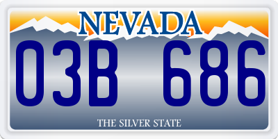 NV license plate 03B686