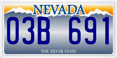 NV license plate 03B691