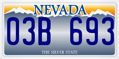 NV license plate 03B693