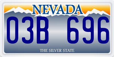 NV license plate 03B696