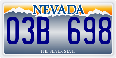 NV license plate 03B698