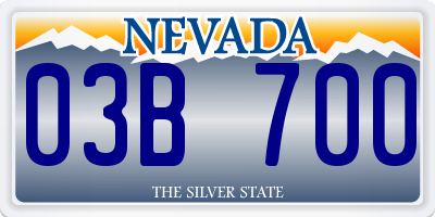 NV license plate 03B700