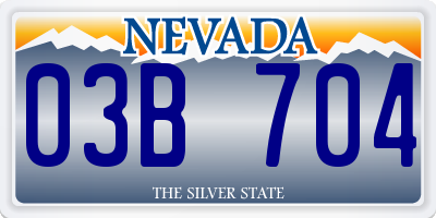 NV license plate 03B704