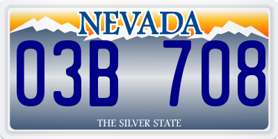 NV license plate 03B708
