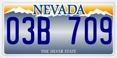 NV license plate 03B709