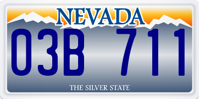 NV license plate 03B711