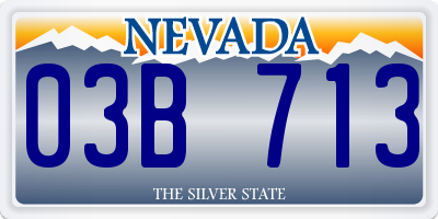 NV license plate 03B713
