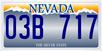 NV license plate 03B717