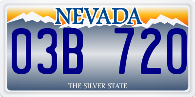 NV license plate 03B720