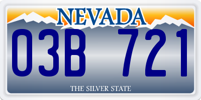 NV license plate 03B721