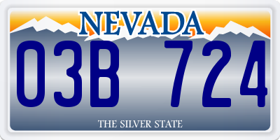 NV license plate 03B724