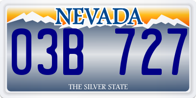 NV license plate 03B727