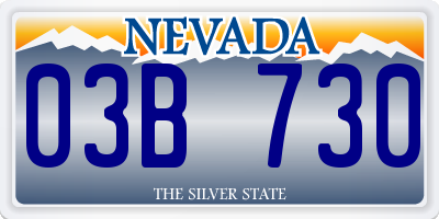 NV license plate 03B730