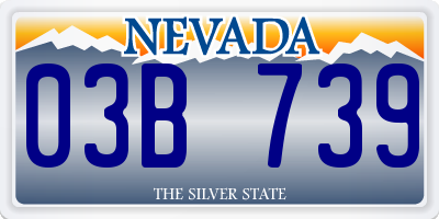 NV license plate 03B739