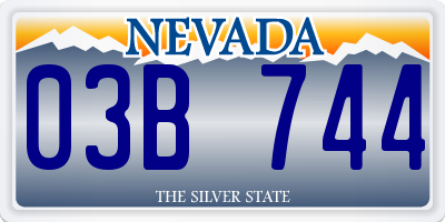 NV license plate 03B744