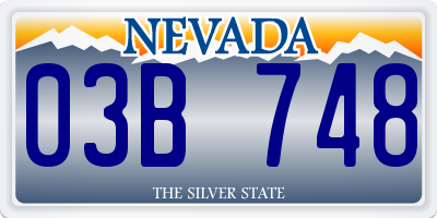 NV license plate 03B748