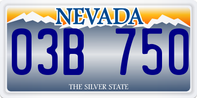 NV license plate 03B750