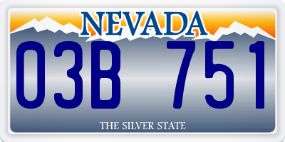 NV license plate 03B751