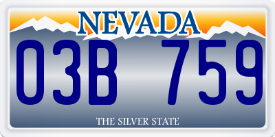 NV license plate 03B759