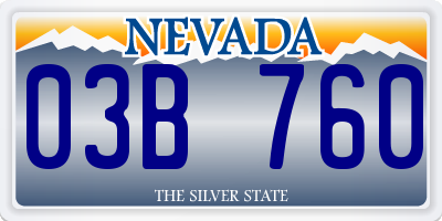 NV license plate 03B760