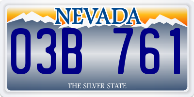 NV license plate 03B761