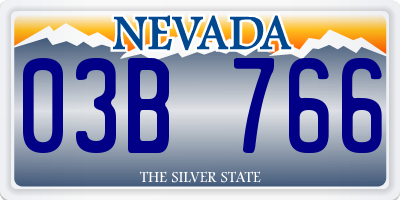 NV license plate 03B766