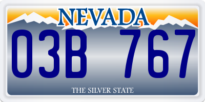 NV license plate 03B767