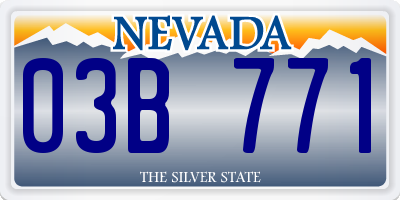 NV license plate 03B771