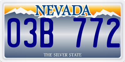 NV license plate 03B772
