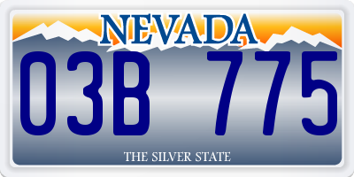 NV license plate 03B775