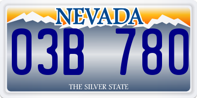 NV license plate 03B780