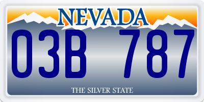 NV license plate 03B787