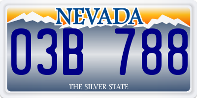 NV license plate 03B788