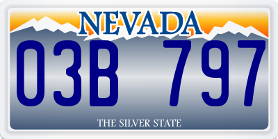 NV license plate 03B797