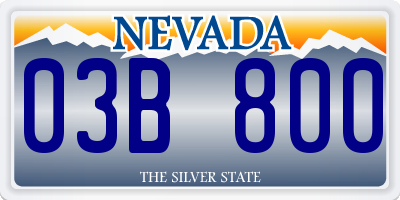 NV license plate 03B800