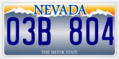 NV license plate 03B804