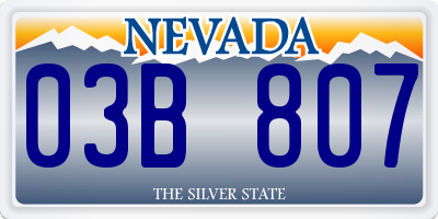 NV license plate 03B807