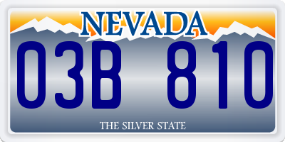 NV license plate 03B810