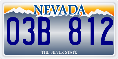 NV license plate 03B812