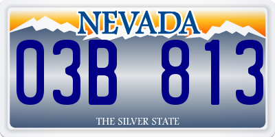 NV license plate 03B813