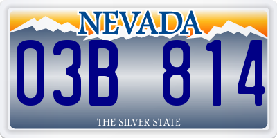 NV license plate 03B814