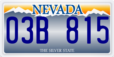 NV license plate 03B815