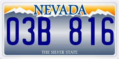 NV license plate 03B816
