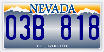 NV license plate 03B818