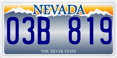 NV license plate 03B819