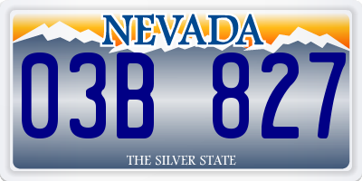 NV license plate 03B827