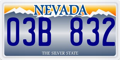 NV license plate 03B832