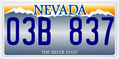 NV license plate 03B837