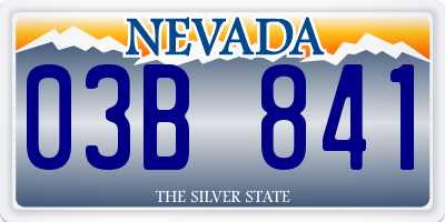 NV license plate 03B841