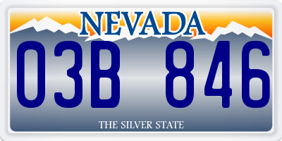 NV license plate 03B846
